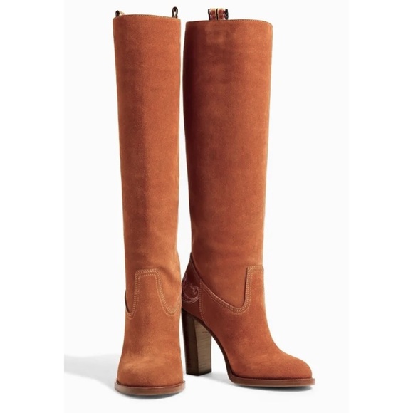 Etro Embroidered Suede Knee
Boots Brown EU 39 NEW - Picture 2 of 5